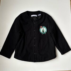 Zara Kids Black NBA Celtics Collaboration Jacket 6-7Y